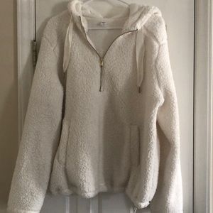 Old navy Winter white Sherpa hoodie